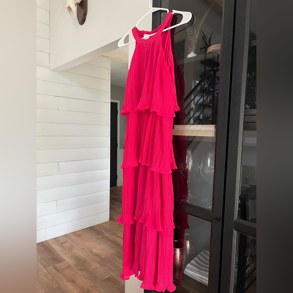 Halter Neck Ruffle Dress